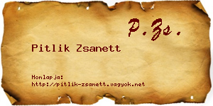 Pitlik Zsanett névjegykártya